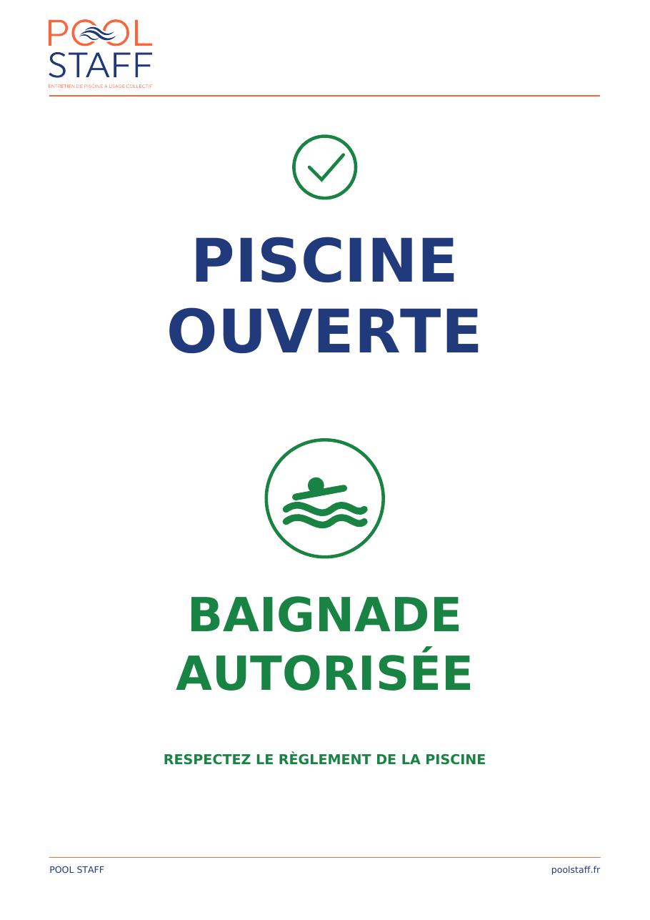 Aperçu du document Affiche « Piscine ouverte »